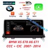 Ecran GPS WAZE CARPLAY WIFI ANDROID USB Bluetooth pour  BMW X6/X5 E71/E70 (CIC/CCC)