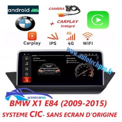 Ecran multimédia Carplay Android 12 wifi Bluetooth Usb BMW X1 E84 (2009-2015) + Micro externe