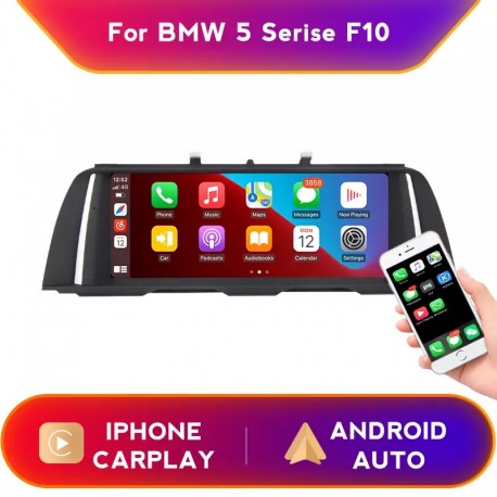 Ecran carplay android gps bluetooth BMW SERIE 5 F11/F10 CIC-NBT+ Caméra de recul et microphone