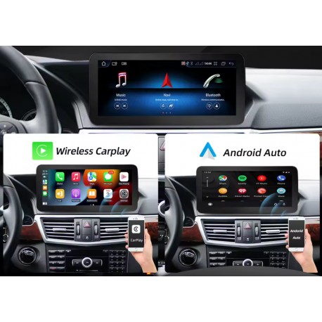 Ecran multimédia Carplay + Android Auto MERCEDES Classe E (W212-W207-C207) (2009-2016) Système NTG 4.0-4.5-5.0 Gps waze + caméra