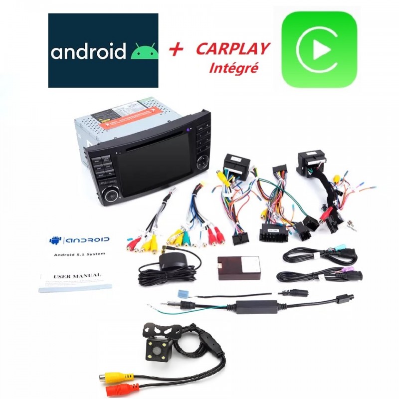 Autoradio ANDROID Carplay gps waze dvd usb Bluetooth Mercedes