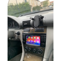 AUTORADIO CARPLAY Android 10 Gps Bluetooth WIFI DVD USB SD  pour Mercedes Benz Classe C (W203) - CLC (W203) + CAMERA DE RECUL