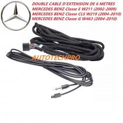 Double Câble d'extension 6 mètres pour Mercedes Benz E-CLS-G  (W211-W219-W463) avec Fibre Optique